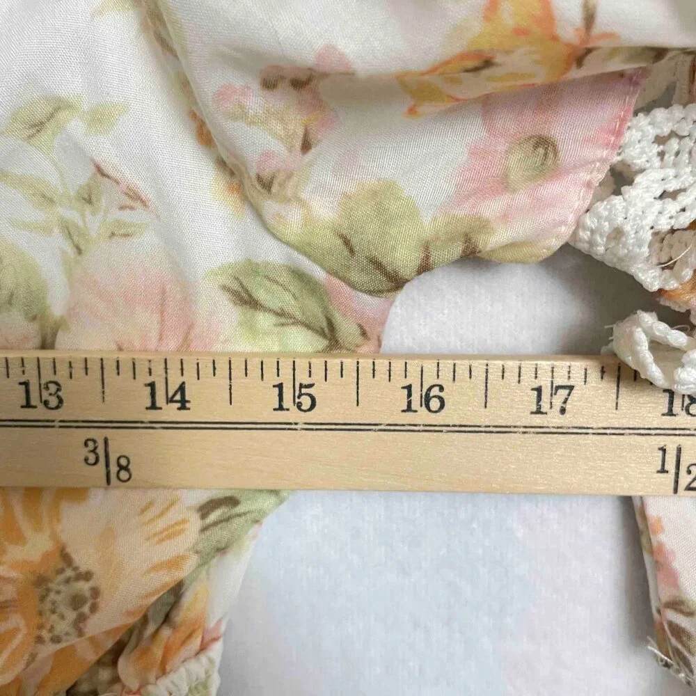 L'ATISTE Pastel Floral Lace-Trim Mini Dress - Picture 7 of 9